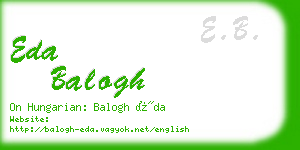 eda balogh business card